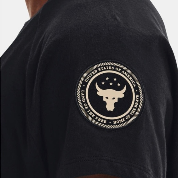 Under Armour UA Women's Project Rock Veterans Day T Shirt. Black. Size: Large - Picture 5 of 7